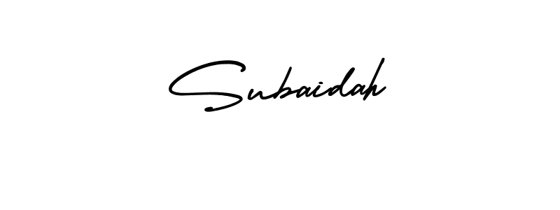 Make a beautiful signature design for name Subaidah. With this signature (AmerikaSignatureDemo-Regular) style, you can create a handwritten signature for free. Subaidah signature style 3 images and pictures png