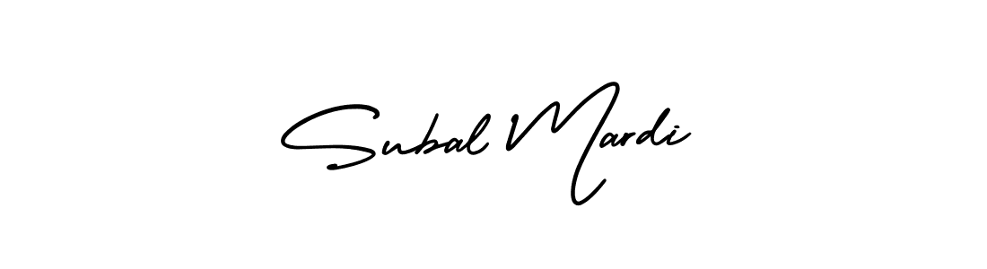 Subal Mardi stylish signature style. Best Handwritten Sign (AmerikaSignatureDemo-Regular) for my name. Handwritten Signature Collection Ideas for my name Subal Mardi. Subal Mardi signature style 3 images and pictures png