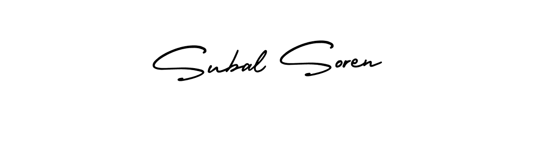 How to Draw Subal Soren signature style? AmerikaSignatureDemo-Regular is a latest design signature styles for name Subal Soren. Subal Soren signature style 3 images and pictures png
