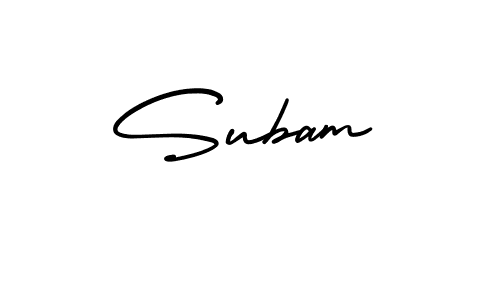 Also You can easily find your signature by using the search form. We will create Subam name handwritten signature images for you free of cost using AmerikaSignatureDemo-Regular sign style. Subam signature style 3 images and pictures png