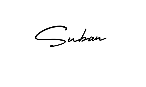 How to Draw Suban signature style? AmerikaSignatureDemo-Regular is a latest design signature styles for name Suban. Suban signature style 3 images and pictures png