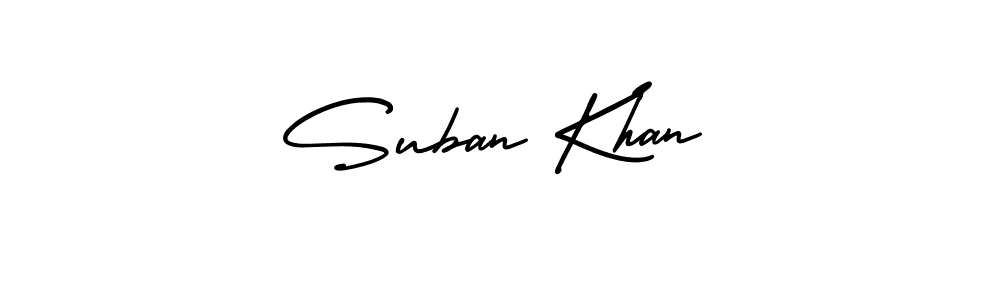 Also we have Suban Khan name is the best signature style. Create professional handwritten signature collection using AmerikaSignatureDemo-Regular autograph style. Suban Khan signature style 3 images and pictures png