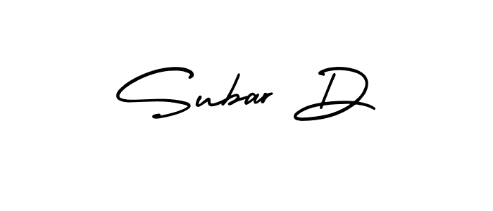 It looks lik you need a new signature style for name Subar D. Design unique handwritten (AmerikaSignatureDemo-Regular) signature with our free signature maker in just a few clicks. Subar D signature style 3 images and pictures png