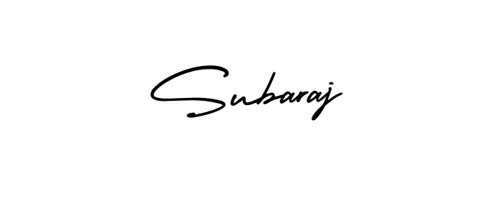 The best way (AmerikaSignatureDemo-Regular) to make a short signature is to pick only two or three words in your name. The name Subaraj include a total of six letters. For converting this name. Subaraj signature style 3 images and pictures png