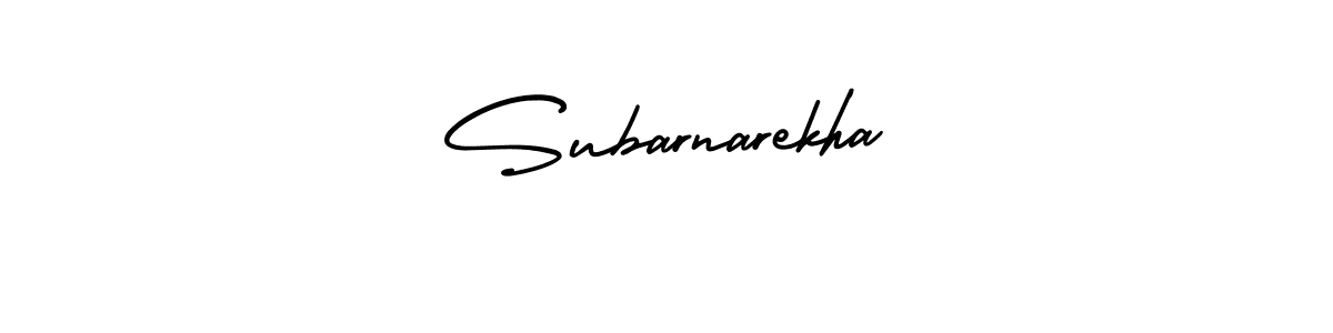 How to make Subarnarekha name signature. Use AmerikaSignatureDemo-Regular style for creating short signs online. This is the latest handwritten sign. Subarnarekha signature style 3 images and pictures png
