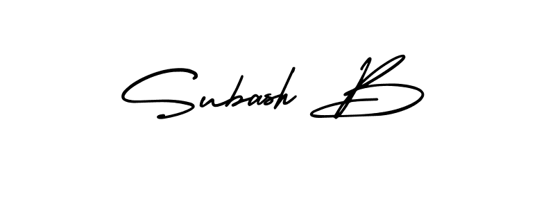 Make a short Subash B signature style. Manage your documents anywhere anytime using AmerikaSignatureDemo-Regular. Create and add eSignatures, submit forms, share and send files easily. Subash B signature style 3 images and pictures png