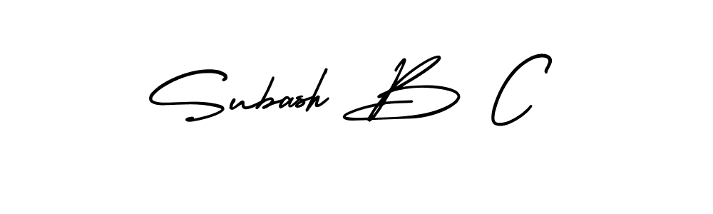 How to Draw Subash B C signature style? AmerikaSignatureDemo-Regular is a latest design signature styles for name Subash B C. Subash B C signature style 3 images and pictures png