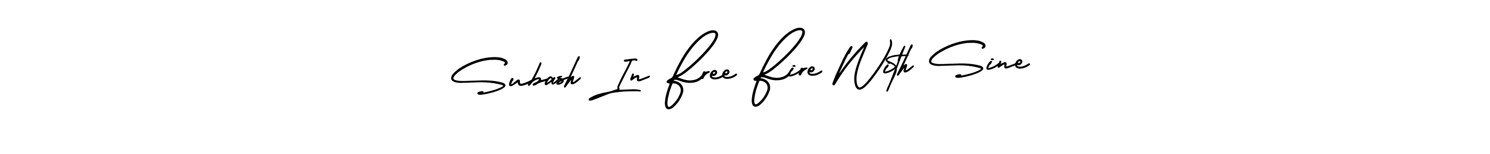 How to make Subash In Free Fire With Sine name signature. Use AmerikaSignatureDemo-Regular style for creating short signs online. This is the latest handwritten sign. Subash In Free Fire With Sine signature style 3 images and pictures png