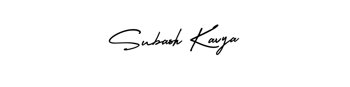 It looks lik you need a new signature style for name Subash Kavya. Design unique handwritten (AmerikaSignatureDemo-Regular) signature with our free signature maker in just a few clicks. Subash Kavya signature style 3 images and pictures png