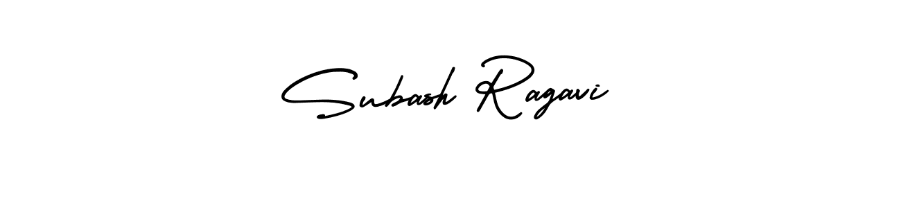 It looks lik you need a new signature style for name Subash Ragavi. Design unique handwritten (AmerikaSignatureDemo-Regular) signature with our free signature maker in just a few clicks. Subash Ragavi signature style 3 images and pictures png