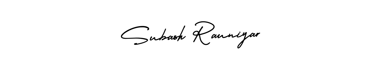 You can use this online signature creator to create a handwritten signature for the name Subash Rauniyar. This is the best online autograph maker. Subash Rauniyar signature style 3 images and pictures png