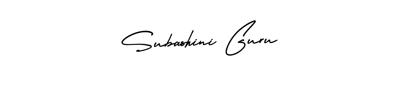It looks lik you need a new signature style for name Subashini Guru. Design unique handwritten (AmerikaSignatureDemo-Regular) signature with our free signature maker in just a few clicks. Subashini Guru signature style 3 images and pictures png