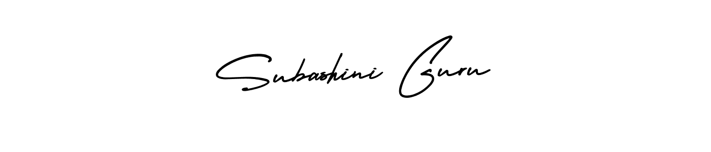 It looks lik you need a new signature style for name Subashini Guru. Design unique handwritten (AmerikaSignatureDemo-Regular) signature with our free signature maker in just a few clicks. Subashini Guru signature style 3 images and pictures png