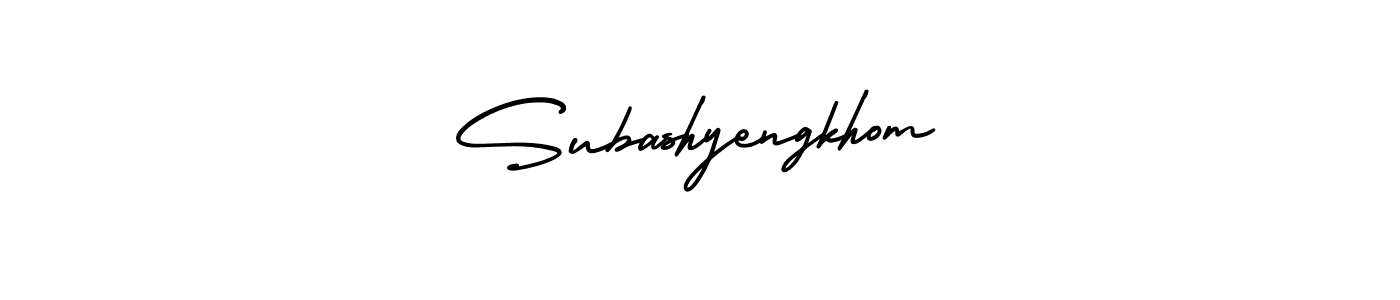 Make a beautiful signature design for name Subashyengkhom. With this signature (AmerikaSignatureDemo-Regular) style, you can create a handwritten signature for free. Subashyengkhom signature style 3 images and pictures png