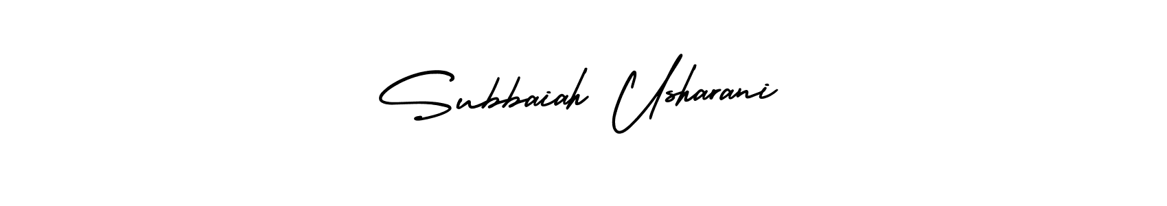 Design your own signature with our free online signature maker. With this signature software, you can create a handwritten (AmerikaSignatureDemo-Regular) signature for name Subbaiah Usharani. Subbaiah Usharani signature style 3 images and pictures png