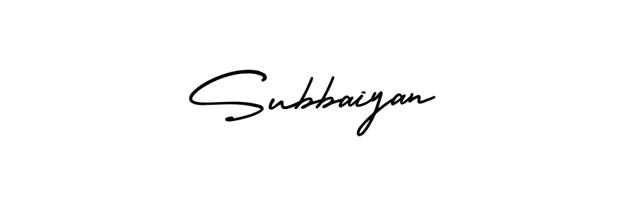 Subbaiyan stylish signature style. Best Handwritten Sign (AmerikaSignatureDemo-Regular) for my name. Handwritten Signature Collection Ideas for my name Subbaiyan. Subbaiyan signature style 3 images and pictures png