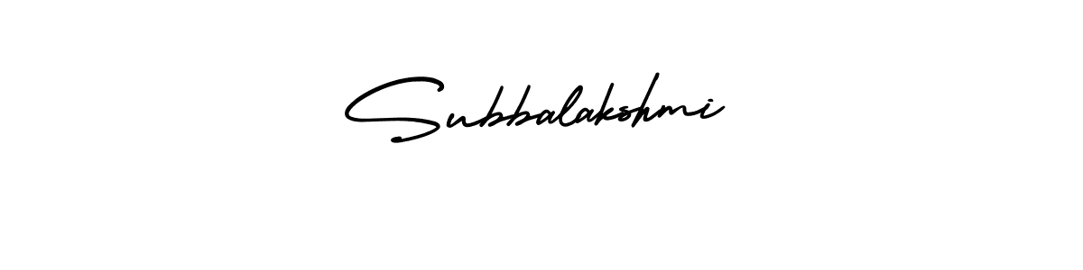 The best way (AmerikaSignatureDemo-Regular) to make a short signature is to pick only two or three words in your name. The name Subbalakshmi include a total of six letters. For converting this name. Subbalakshmi signature style 3 images and pictures png