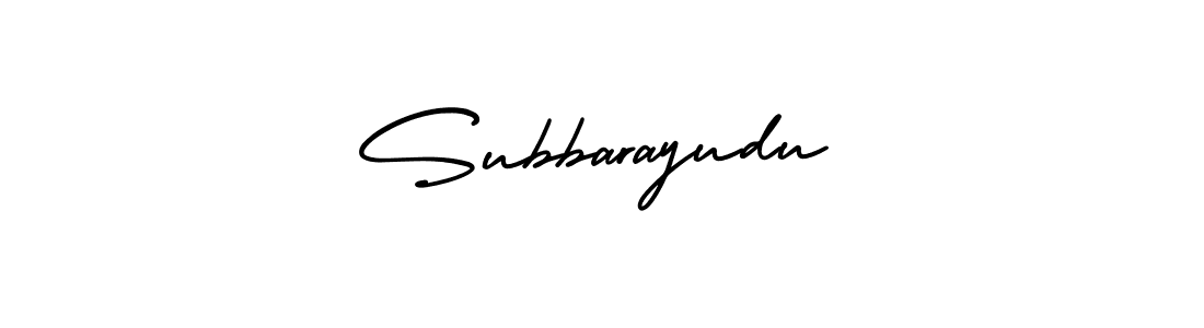 How to make Subbarayudu name signature. Use AmerikaSignatureDemo-Regular style for creating short signs online. This is the latest handwritten sign. Subbarayudu signature style 3 images and pictures png