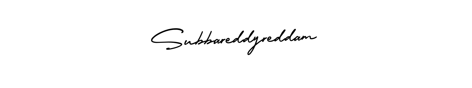 Make a beautiful signature design for name Subbareddyreddam. With this signature (AmerikaSignatureDemo-Regular) style, you can create a handwritten signature for free. Subbareddyreddam signature style 3 images and pictures png