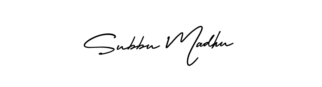 It looks lik you need a new signature style for name Subbu Madhu. Design unique handwritten (AmerikaSignatureDemo-Regular) signature with our free signature maker in just a few clicks. Subbu Madhu signature style 3 images and pictures png