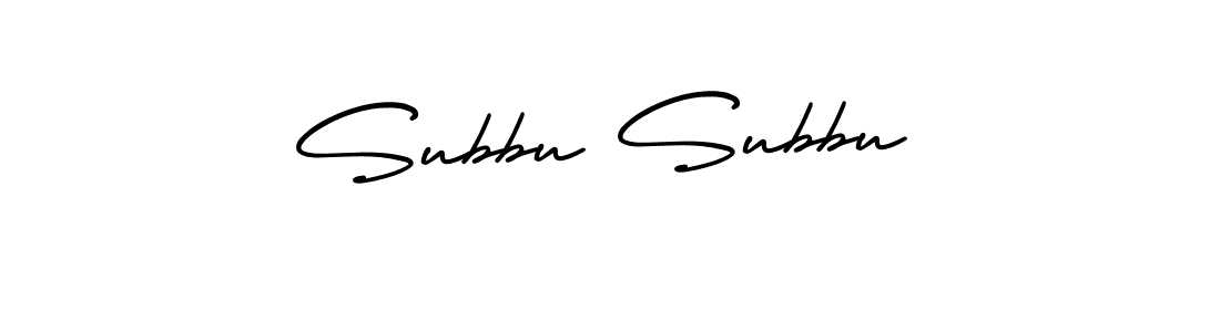 Subbu Subbu stylish signature style. Best Handwritten Sign (AmerikaSignatureDemo-Regular) for my name. Handwritten Signature Collection Ideas for my name Subbu Subbu. Subbu Subbu signature style 3 images and pictures png