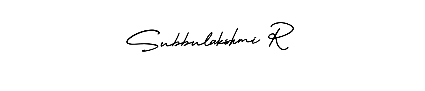 How to Draw Subbulakshmi R signature style? AmerikaSignatureDemo-Regular is a latest design signature styles for name Subbulakshmi R. Subbulakshmi R signature style 3 images and pictures png