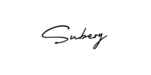 Make a beautiful signature design for name Subery. With this signature (AmerikaSignatureDemo-Regular) style, you can create a handwritten signature for free. Subery signature style 3 images and pictures png