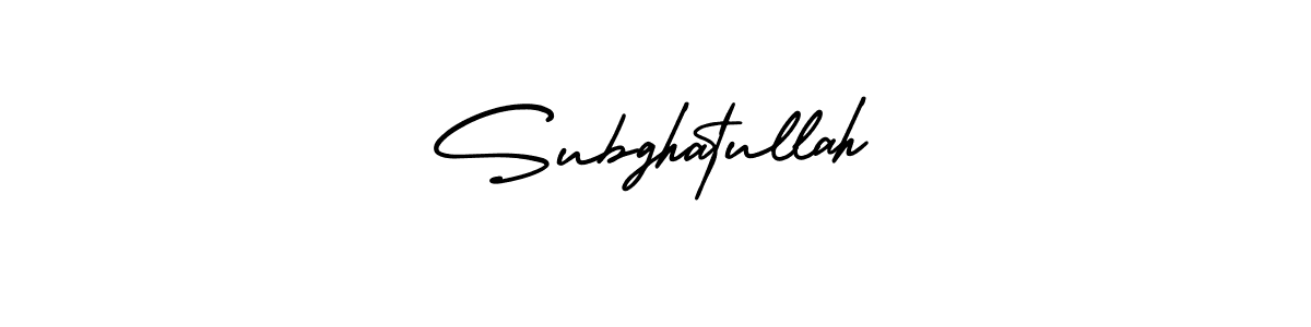 Make a beautiful signature design for name Subghatullah. With this signature (AmerikaSignatureDemo-Regular) style, you can create a handwritten signature for free. Subghatullah signature style 3 images and pictures png