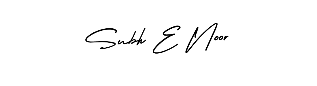 The best way (AmerikaSignatureDemo-Regular) to make a short signature is to pick only two or three words in your name. The name Subh E Noor include a total of six letters. For converting this name. Subh E Noor signature style 3 images and pictures png