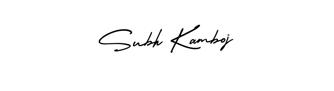 Create a beautiful signature design for name Subh Kamboj. With this signature (AmerikaSignatureDemo-Regular) fonts, you can make a handwritten signature for free. Subh Kamboj signature style 3 images and pictures png