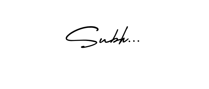 How to make Subh... name signature. Use AmerikaSignatureDemo-Regular style for creating short signs online. This is the latest handwritten sign. Subh... signature style 3 images and pictures png