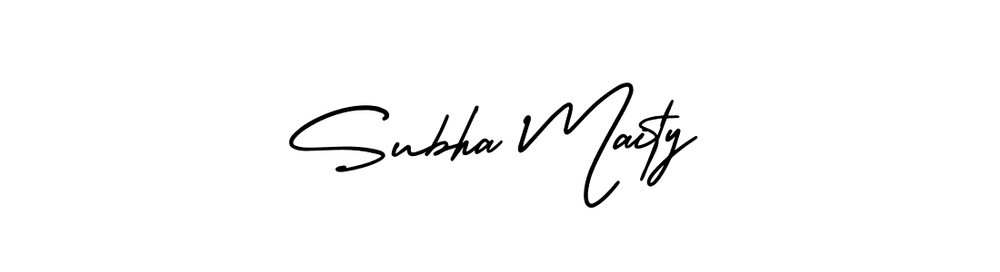 Subha Maity stylish signature style. Best Handwritten Sign (AmerikaSignatureDemo-Regular) for my name. Handwritten Signature Collection Ideas for my name Subha Maity. Subha Maity signature style 3 images and pictures png
