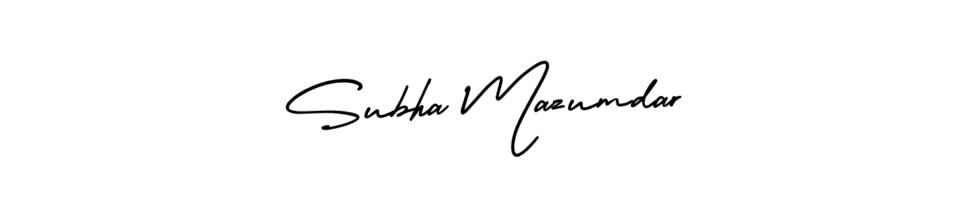 The best way (AmerikaSignatureDemo-Regular) to make a short signature is to pick only two or three words in your name. The name Subha Mazumdar include a total of six letters. For converting this name. Subha Mazumdar signature style 3 images and pictures png