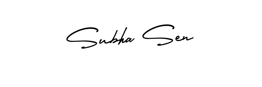 How to Draw Subha Sen signature style? AmerikaSignatureDemo-Regular is a latest design signature styles for name Subha Sen. Subha Sen signature style 3 images and pictures png