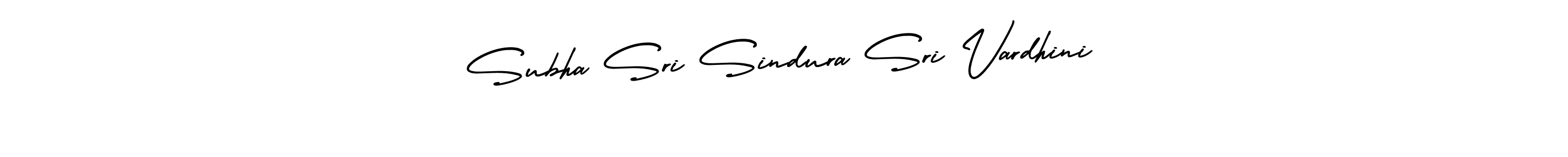 if you are searching for the best signature style for your name Subha Sri Sindura Sri Vardhini. so please give up your signature search. here we have designed multiple signature styles  using AmerikaSignatureDemo-Regular. Subha Sri Sindura Sri Vardhini signature style 3 images and pictures png