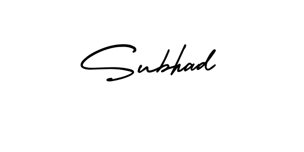 Subhad stylish signature style. Best Handwritten Sign (AmerikaSignatureDemo-Regular) for my name. Handwritten Signature Collection Ideas for my name Subhad. Subhad signature style 3 images and pictures png