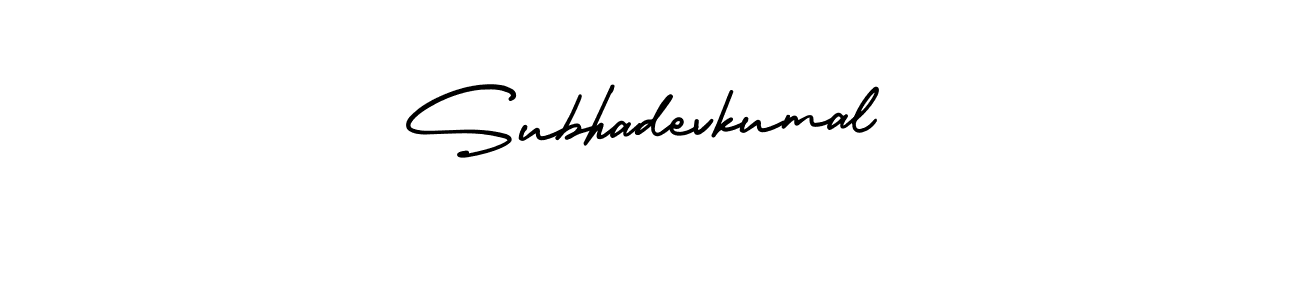 Similarly AmerikaSignatureDemo-Regular is the best handwritten signature design. Signature creator online .You can use it as an online autograph creator for name Subhadevkumal. Subhadevkumal signature style 3 images and pictures png