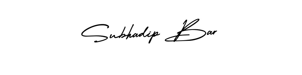 How to Draw Subhadip Bar signature style? AmerikaSignatureDemo-Regular is a latest design signature styles for name Subhadip Bar. Subhadip Bar signature style 3 images and pictures png