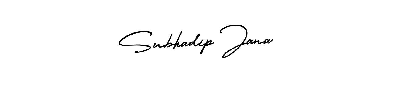 Subhadip Jana stylish signature style. Best Handwritten Sign (AmerikaSignatureDemo-Regular) for my name. Handwritten Signature Collection Ideas for my name Subhadip Jana. Subhadip Jana signature style 3 images and pictures png