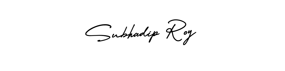 How to make Subhadip Roy signature? AmerikaSignatureDemo-Regular is a professional autograph style. Create handwritten signature for Subhadip Roy name. Subhadip Roy signature style 3 images and pictures png