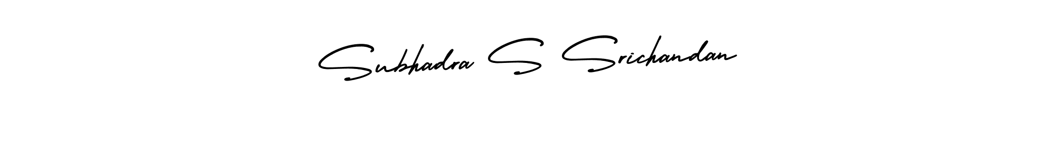 How to Draw Subhadra S Srichandan signature style? AmerikaSignatureDemo-Regular is a latest design signature styles for name Subhadra S Srichandan. Subhadra S Srichandan signature style 3 images and pictures png