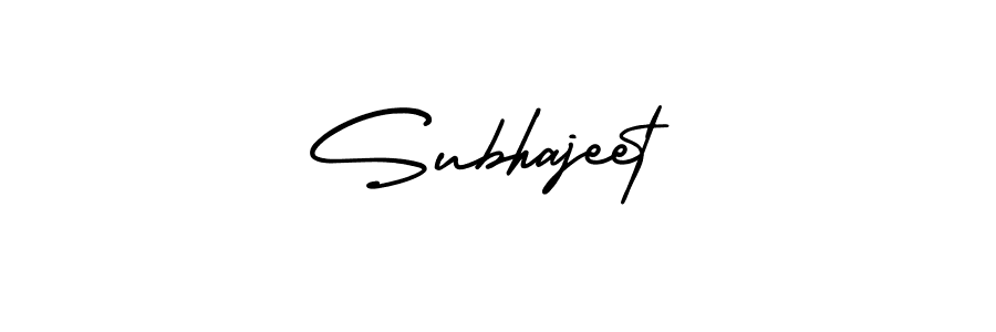 The best way (AmerikaSignatureDemo-Regular) to make a short signature is to pick only two or three words in your name. The name Subhajeet include a total of six letters. For converting this name. Subhajeet signature style 3 images and pictures png