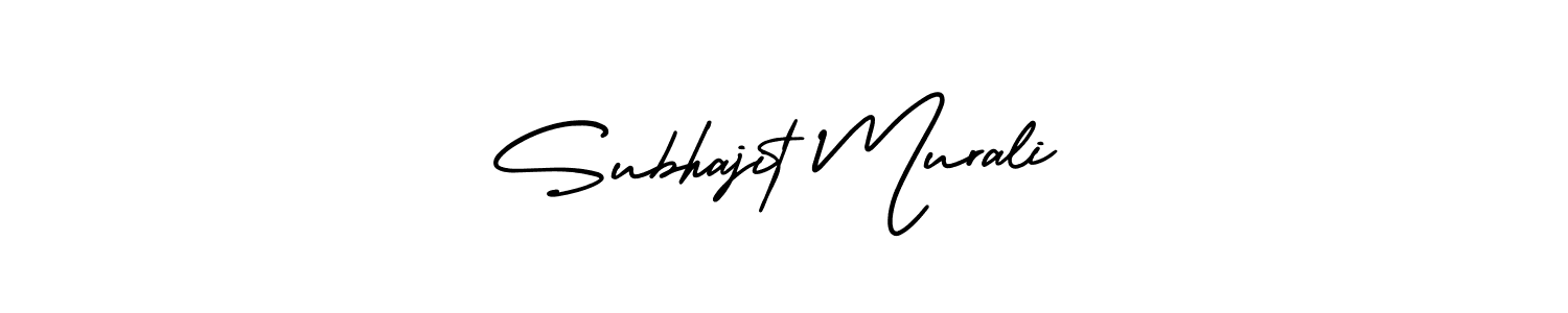 Create a beautiful signature design for name Subhajit Murali. With this signature (AmerikaSignatureDemo-Regular) fonts, you can make a handwritten signature for free. Subhajit Murali signature style 3 images and pictures png