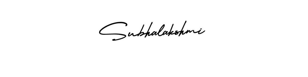 Subhalakshmi stylish signature style. Best Handwritten Sign (AmerikaSignatureDemo-Regular) for my name. Handwritten Signature Collection Ideas for my name Subhalakshmi. Subhalakshmi signature style 3 images and pictures png