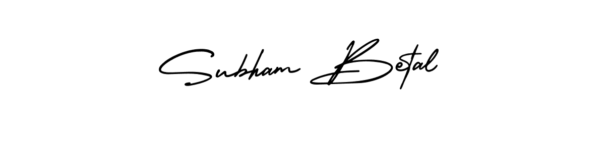 Use a signature maker to create a handwritten signature online. With this signature software, you can design (AmerikaSignatureDemo-Regular) your own signature for name Subham Betal. Subham Betal signature style 3 images and pictures png