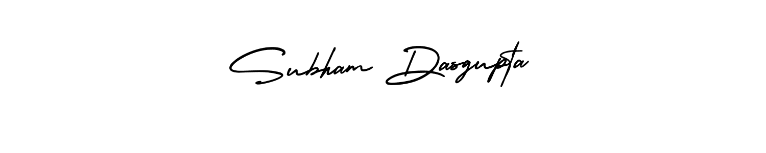 The best way (AmerikaSignatureDemo-Regular) to make a short signature is to pick only two or three words in your name. The name Subham Dasgupta include a total of six letters. For converting this name. Subham Dasgupta signature style 3 images and pictures png