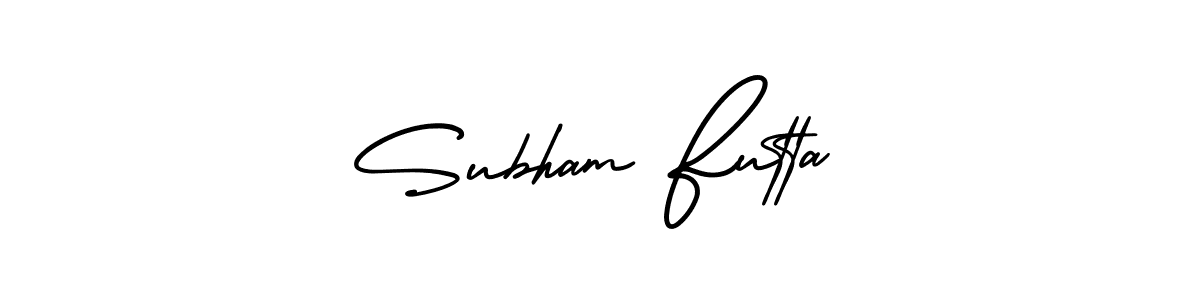 Check out images of Autograph of Subham Futta name. Actor Subham Futta Signature Style. AmerikaSignatureDemo-Regular is a professional sign style online. Subham Futta signature style 3 images and pictures png