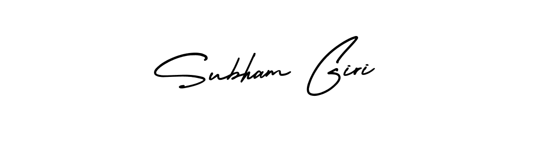 Make a beautiful signature design for name Subham Giri. With this signature (AmerikaSignatureDemo-Regular) style, you can create a handwritten signature for free. Subham Giri signature style 3 images and pictures png