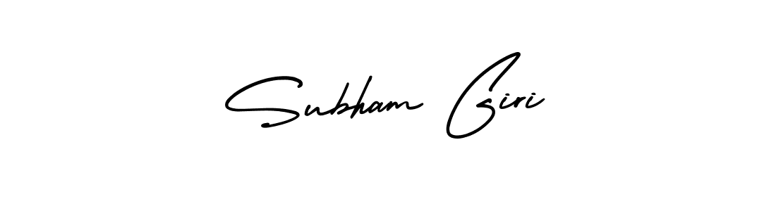 Make a beautiful signature design for name Subham Giri. With this signature (AmerikaSignatureDemo-Regular) style, you can create a handwritten signature for free. Subham Giri signature style 3 images and pictures png