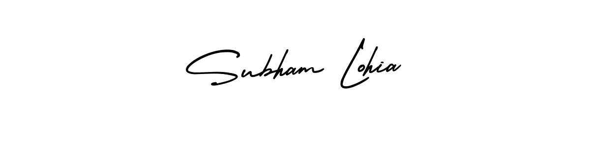 Also You can easily find your signature by using the search form. We will create Subham Lohia name handwritten signature images for you free of cost using AmerikaSignatureDemo-Regular sign style. Subham Lohia signature style 3 images and pictures png